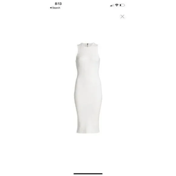 Alice + Olivia Brooklynne Ribbed midi dress size large NWT - Picture 6 of 9